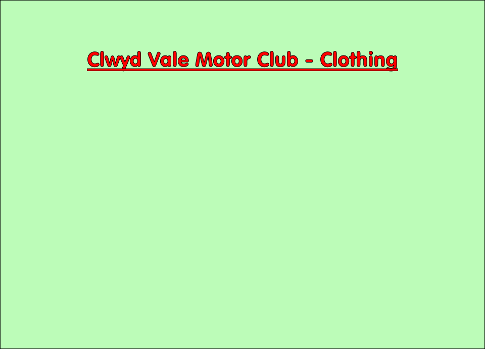 Clwyd Vale Motor Club - Clothing
